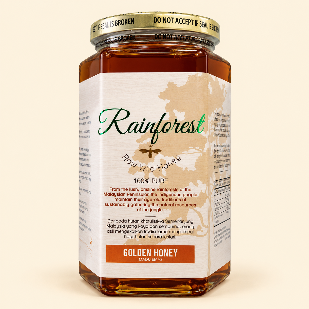 (H1) Rainforest Raw Wild Tualang Honey 850g
