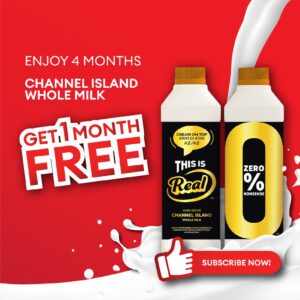 (S6-2) 2 Pack for 4 Month Subscription + 1 Month Free: A2 Non-Homogenised Whole Milk