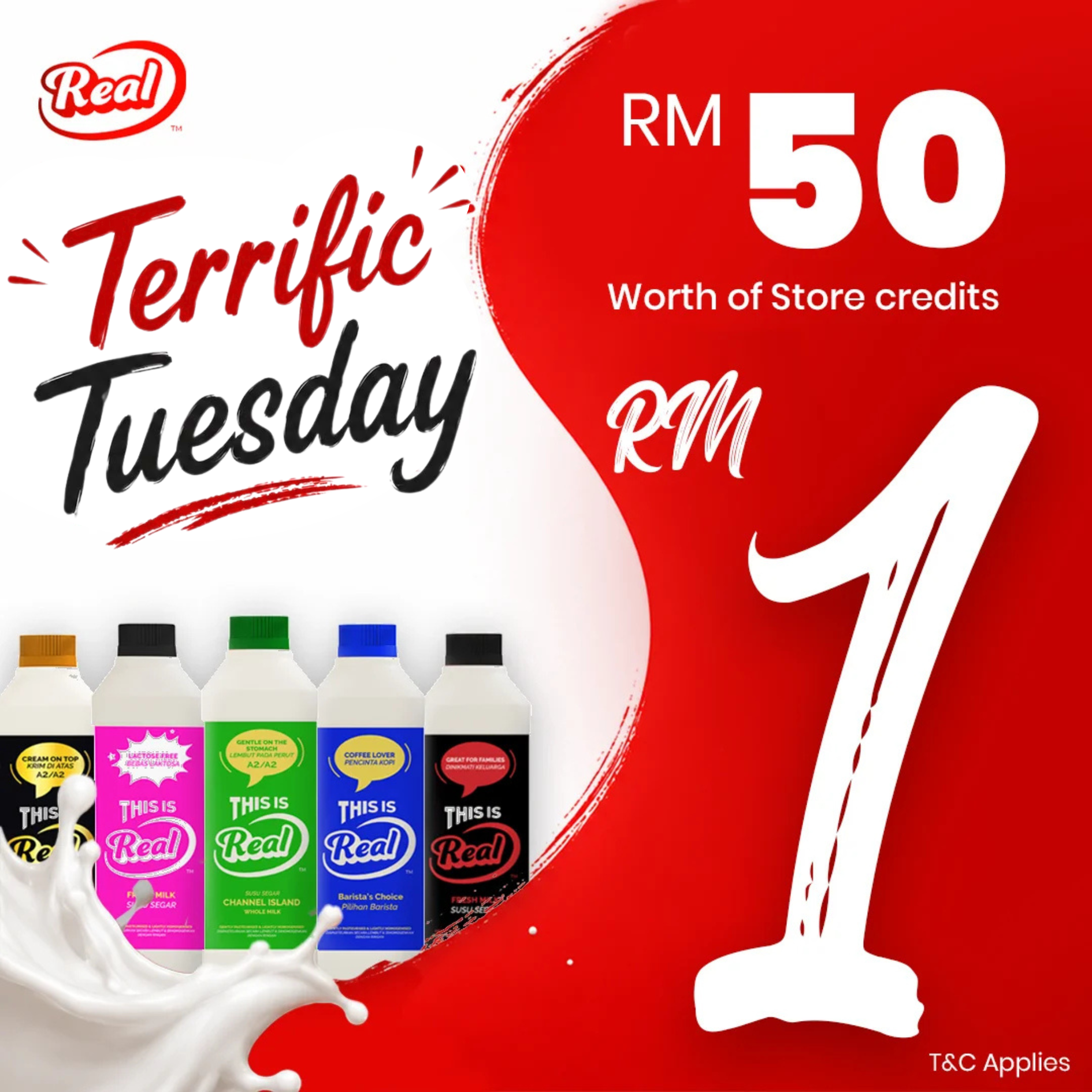 Terrific Tuesday — RM50 Store Credit for RM1