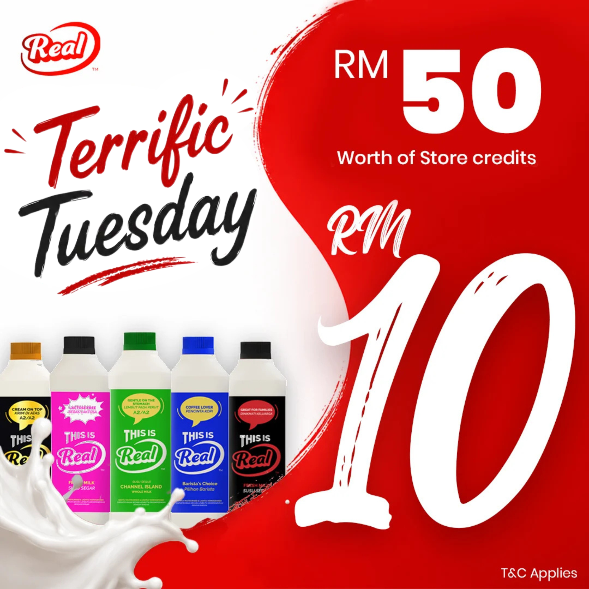 Terrific Tuesday— RM50 Store Credit for RM10