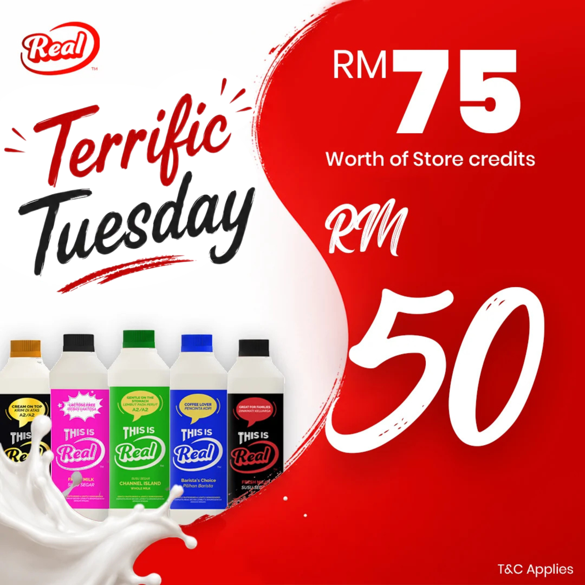 Terrific Tuesday — RM75 Store Credit for RM50